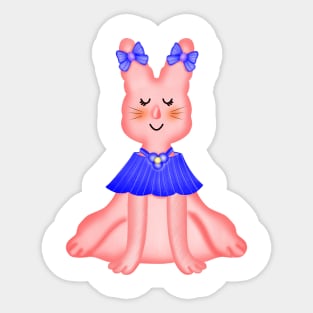 Cute little girl rabbit Sticker